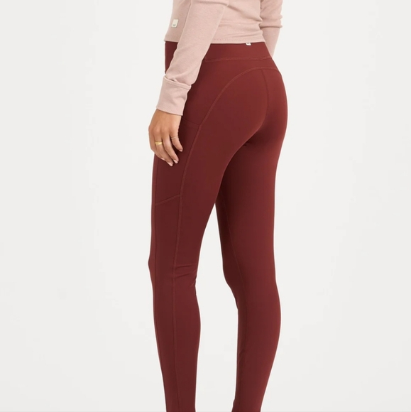 Vuori Stride Brick Red Performance Legging - Picture 4 of 5
